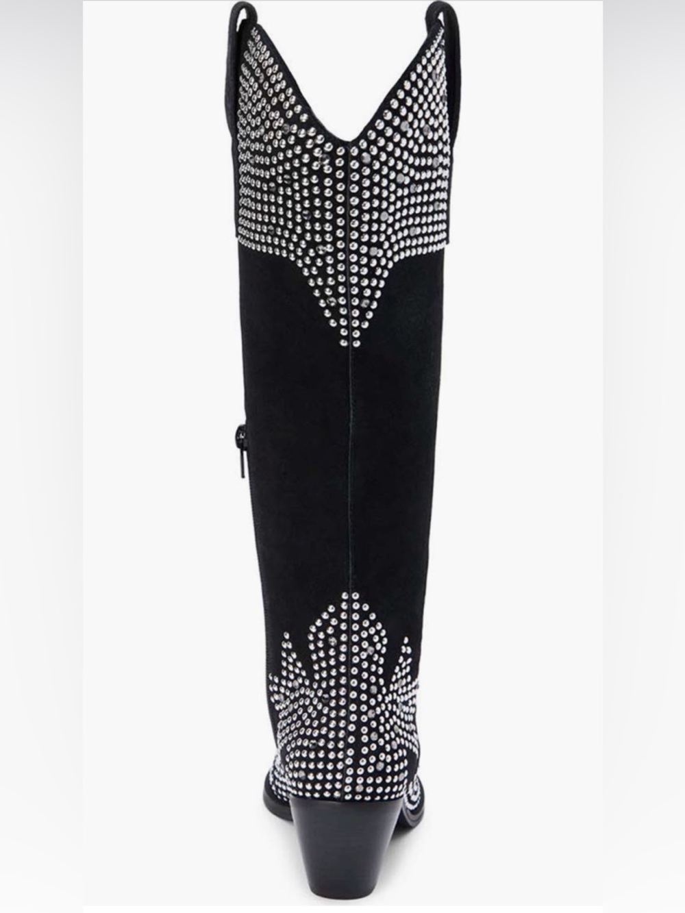 Mattise Dumplin Black  Knee-High studded cowboy Boots 7 - Picture 5 of 6